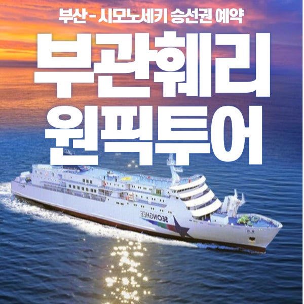 부관훼리 부산 시모노세키 배편 승선권 예약 일본 성희호 하마유호 1등실 2등실 110V제공