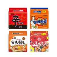 국민라면 4종 세트 (신라면+삼양라면+안성탕면+진라면매운맛) / 총 멀티팩 4개