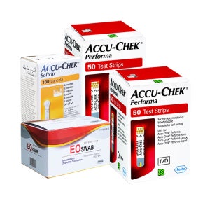 아큐첵 퍼포마 혈당검사지 100매(27년1월)+정품침100매+솜100매