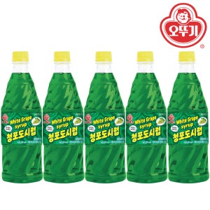 오뚜기 청포도향 슬러시시럽 1kg X 5개 슬러쉬 원액 음료