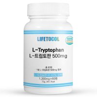 라이프토콜 L 엘 트립토판 세로토닌 영양제 500mg 60캡슐