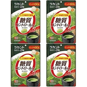 라칸토 칼로리 제로 사탕 말차 60g×4봉 일본사탕