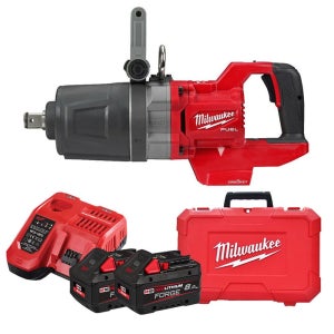 밀워키 M18 ONEFHIWF1DS-802C D핸들 하이토크 임팩렌치 18V 8.0Ah 포지 배터리 2개 세트