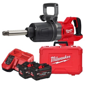 밀워키 M18 ONEFHIWF1D-122C 롱앤빌 하이토크임팩렌치 18V 12.0Ah 포지 배터리 2개 세트