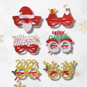 크리스마스코스튬 산타안경 루돌프 수염 크리스마스 해피뉴이어