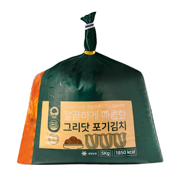 잘담근 그리닷 맛있는 국내산 배추 포기김치 5kg