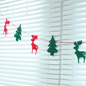 펠트 가랜드 크리스마스 꾸미기 성탄절 데코 장식 트리루돌프2색