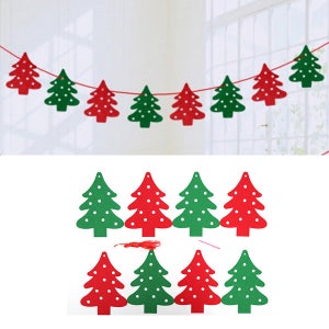 펠트 가랜드 크리스마스 꾸미기 성탄절 데코 장식 트리2색