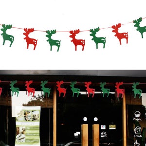 펠트 가랜드 크리스마스 꾸미기 성탄절 데코 장식 루돌프2색