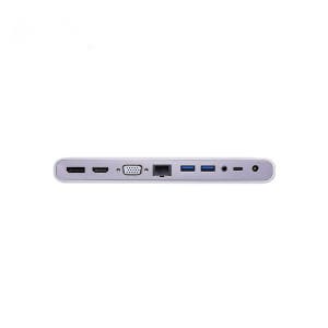11in1 C타입 멀티 도킹스테이션 노트북충전기 USB허브 PD3.0 to 듀얼모니터 4K HDMI DP포트 VGA 기가랜