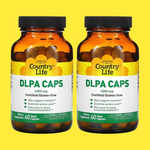 [2개 세트] 컨트리라이프 <b>DLPA</b> CAPS <b>1000mg</b> 베지 캡슐 60정 2개월분
