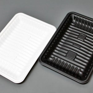 SP-77호 - 백색 검정색 - 600개 사각트레이 일회용기