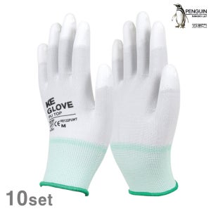 PU TOP 손끝코팅장갑 백색 10결레 132PUWT (S/M) 유럽인증 EN388/고신축폴리사 PUTOP코팅 안전장갑 산업용장갑 공업용장갑 작업장갑