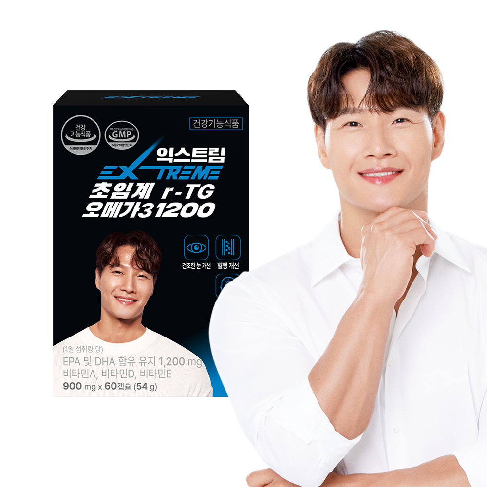 <b>익스트림</b> 김종국 초임계 알티지 <b>오메가3</b> 1200 60캡슐, 1개