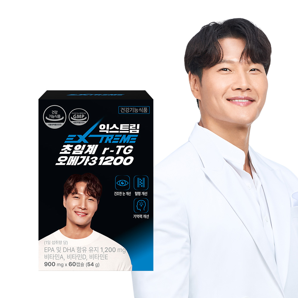 <b>익스트림</b> 김종국 초임계 알티지 <b>오메가3</b> 1200 60캡슐, 1개