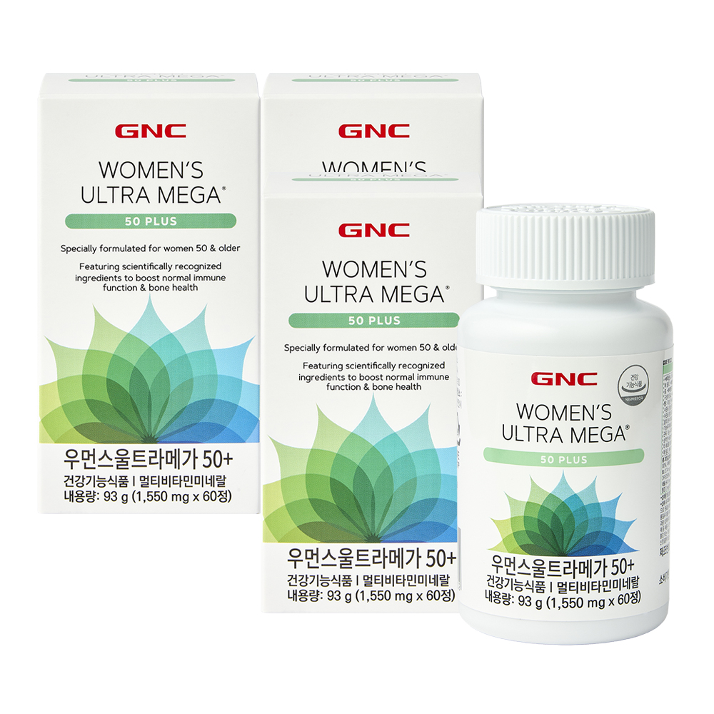 GNC 우먼스울트라<b>메가</b> 50+ 멀티비타민 60정, 3개
