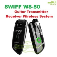 기타 무선 송수신기 케이블 일렉 swiff ws-50 uhf 디지털 기타 무선 시스템 송신기 수신기 50m 전송 범위 내장 충전식 배터리