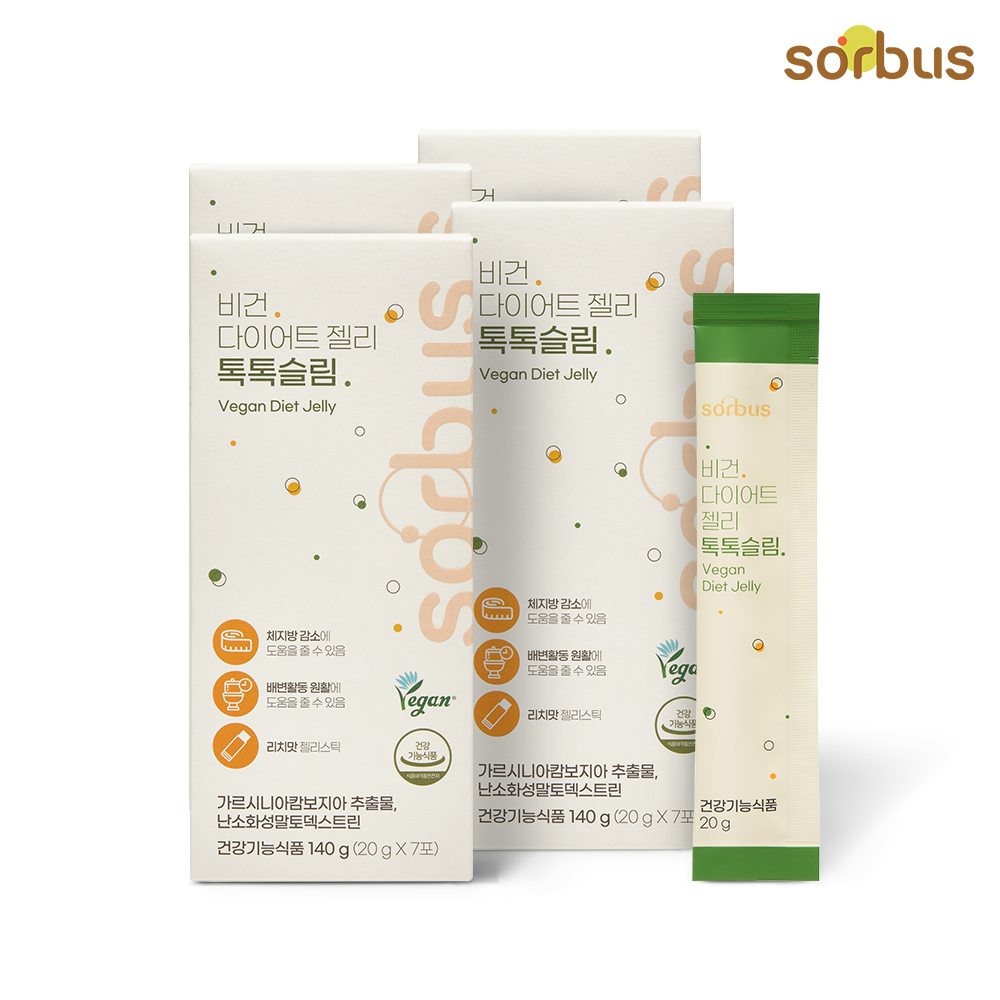 <b>소버스</b> 비건 톡톡슬림 리치맛 다이어트젤리 비건젤리 4박스 4주