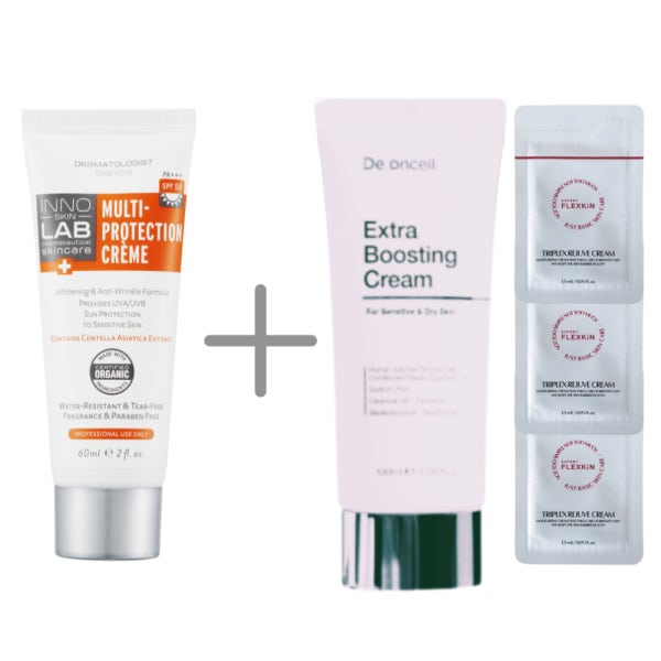 (특별행사)이노스킨랩 유기농 선크림60ml+병원전용 줄기세포크림100ml+재생크림샘플
