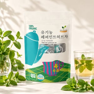 [슈퍼적립] 유기농 페퍼민트 허브차 허브티 티백 25개입