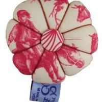 Toile De Jouy ROSE - Sajou Fabric Pin Cushion