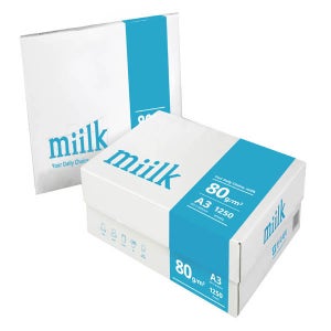 한국제지 밀크 80g A3 복사용지, 1BOX (1250매)