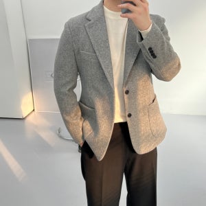 싱글 울 캐주얼 블레이져 4Color