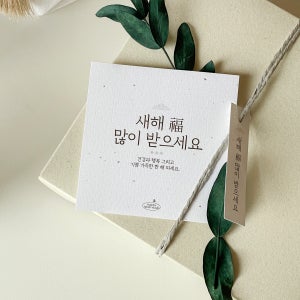 설날 포장 카드 엽서 카드 명절 선물 새해 인사말 단아 메세지 30매