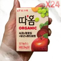 빙그레 따옴 주스 사과 청포도 당근 레드비트 120ml 24팩