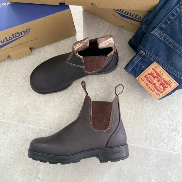 블런드스톤 오리지널 600 첼시 부츠 Brown