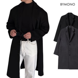 M-6XL 모노 캐시라이크 오버 싱글코트 남자 빅사이즈 오버핏 가을 겨울 코트