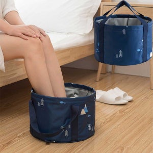 휴대용 접이식 족욕바스켓 가방식 발 종아리 건강 족욕기