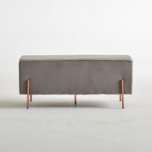 카임 2인 화장대 의자 벨벳 스툴 사각 오팔 그레이