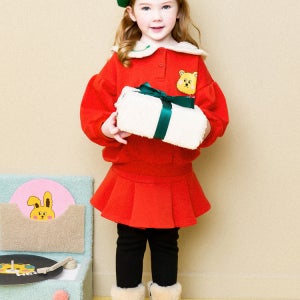 [헤이미니] 베어뽀글이카라왕기모상하복