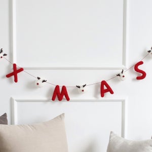 크리스마스 사슴 Xmas 가랜드 벽걸이 장식 소품