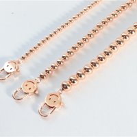 14k 18k 5mm 볼 체인 스마일 잠금 심플 팔찌