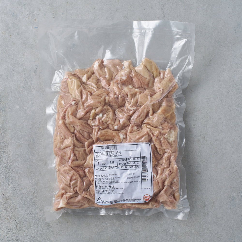 돈두육미 삶은 돼지쨈창( 소창 ) 1kg