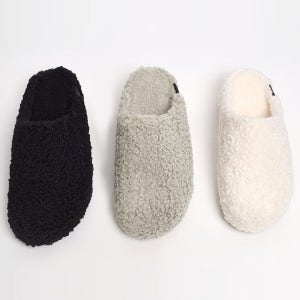 딕슈 여성 플리스안감 방한 슬리퍼 통굽 키높이 플리스 슬리퍼