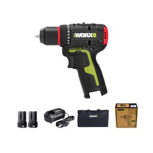 웍스 충전 드릴 드라이버 전동 12V 2.0Ah 배터리 2개 BL WU130X