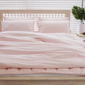 고밀도 워싱 순면 60수 핑크 이불커버