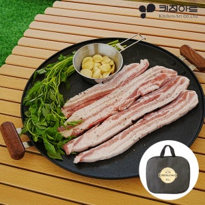 키친아트 그리들 캠핑 그리들팬 고기불판 전골팬 냄비 가방포함 35cm