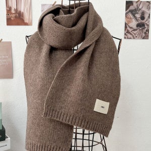 포인트컬러 남녀공용 쁘띠 숏 숄 니트 무지 목도리 [아모르윌트]