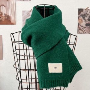 포인트컬러 남녀공용 쁘띠 숏 숄 니트 무지 목도리 [아모르윌트]