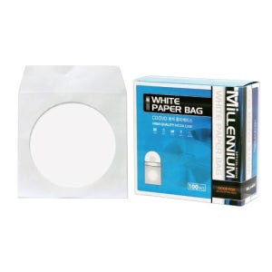 밀레니엄 종이 CD케이스 흰색 100매