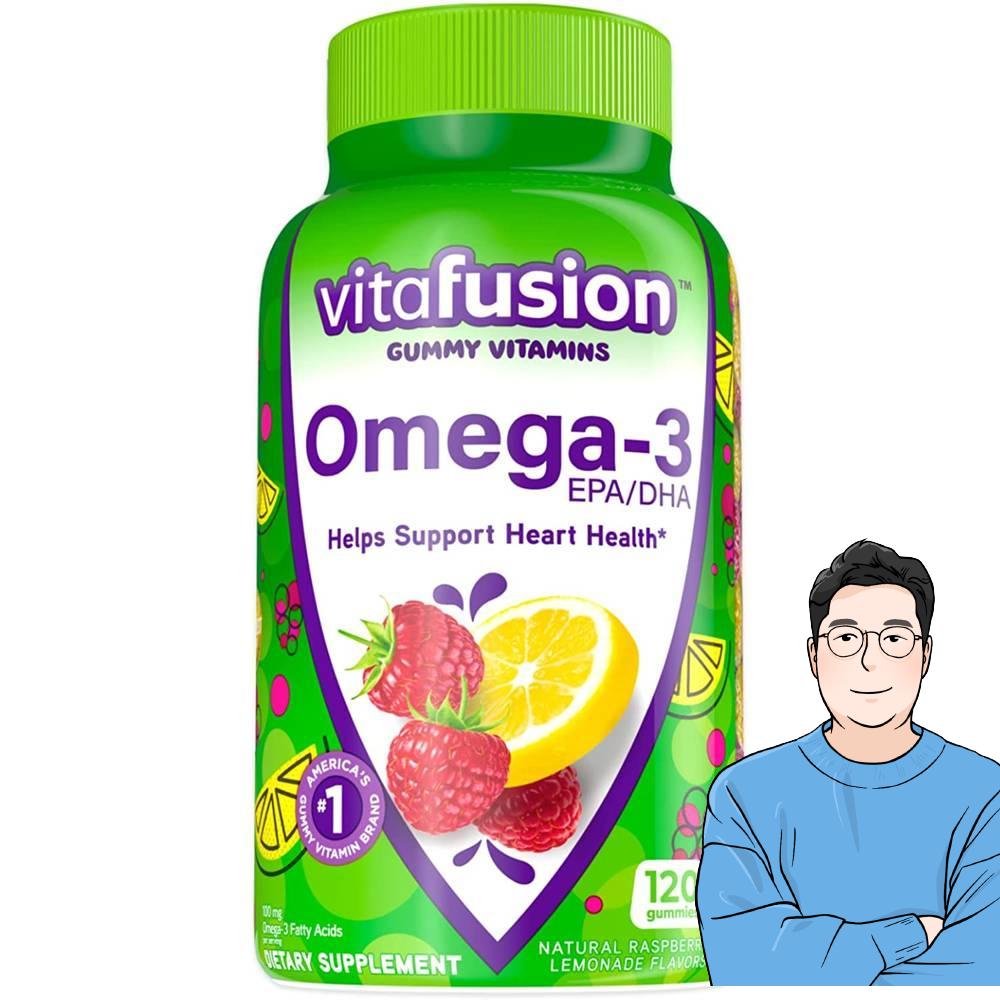 <b>비타퓨전 오메가 3</b> 구미 <b>Vitafusion Omega 3</b> Gummies 120 젤리