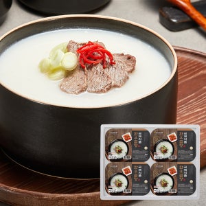 한우 곰탕 곰국 사골 국물 진국 육수 밀키트 냉동 즉석 간편식 1kg 4개