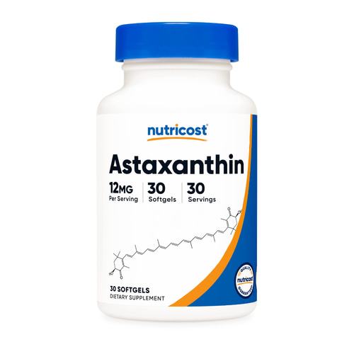 <b>뉴트리</b>코스트 Nutricost 아스타잔틴 Astaxanthin 12mg 소프트젤 30정