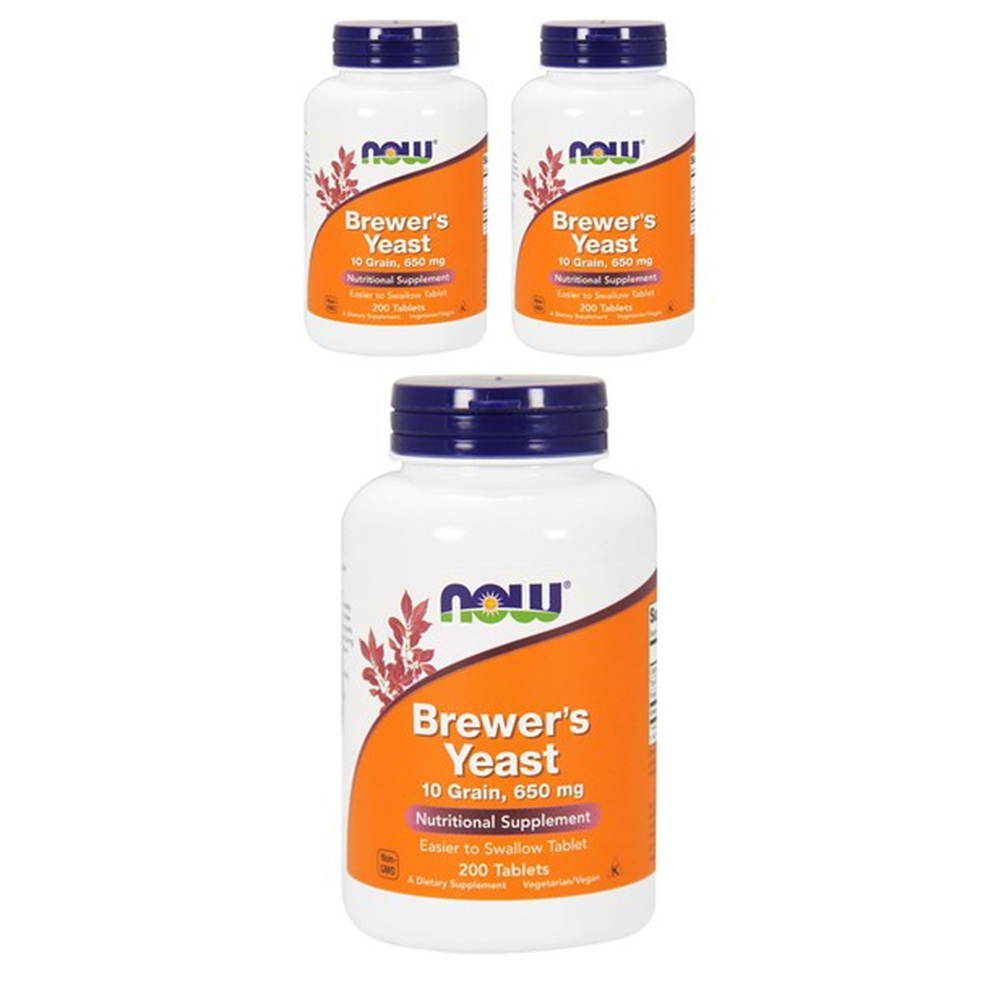 나우푸드 <b>브루어스 이스트</b> 650mg <b>200정</b> 3개