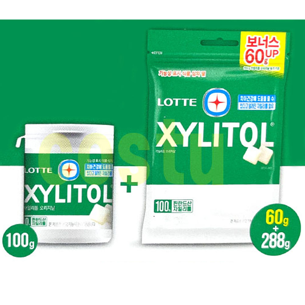 롯데 <b>자일리톨</b> 껌 오리지날 100g+348g 코스트코 대용량