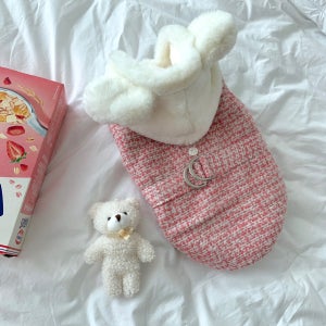 강아지 겨울옷 보아곰 하네스 조끼 반려견 옷 애견 친구 귀여운 선물 S